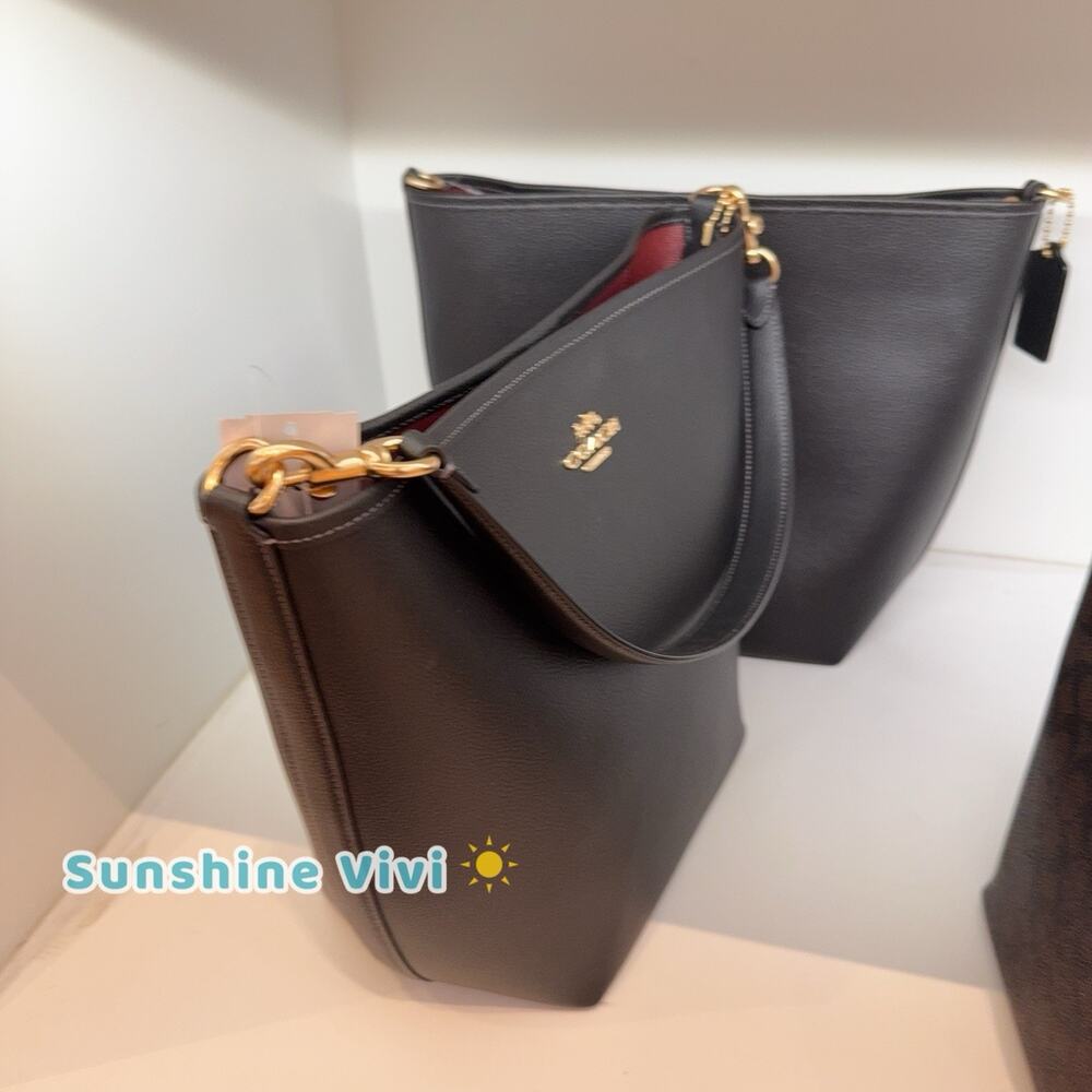 Sold NWT Coach CT803 Leather City Large Bucket Bag Gold/Black - Picture 3 of 11